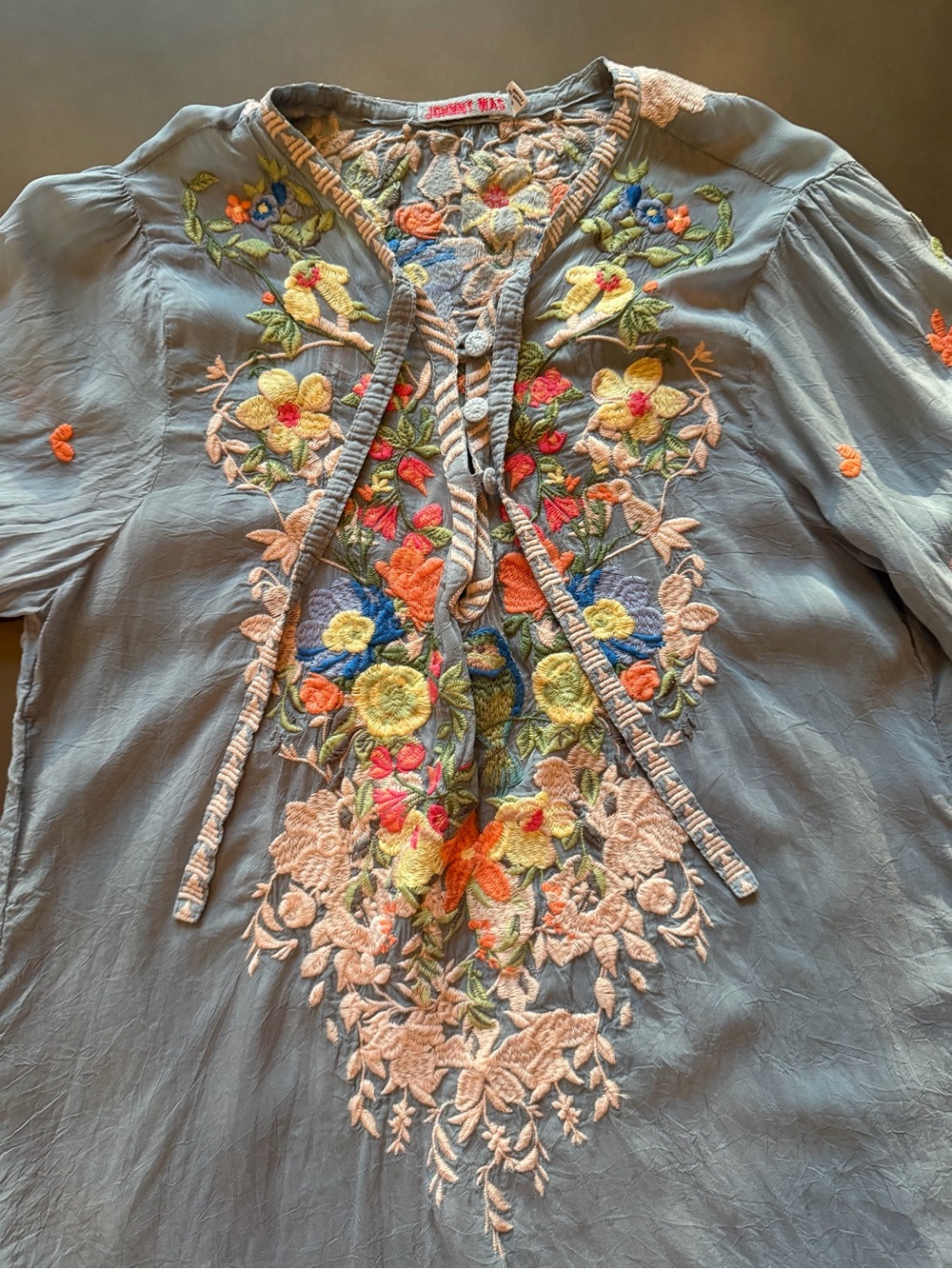 Johnny Was Taifa Embroidered V-Neck Floral Tunic, SZ Small… on website for $150 - Picture 4 of 10
